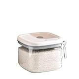 ULOVEJOY 真空米びつ キッチン用 食品級 防虫 防潮 密封 大容量 スマート防塵 雑穀用 6L/12L (6L,透明度の高いPET素材) [並行輸入品]