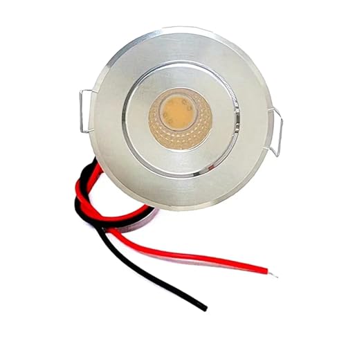 10/5 �� 12V �~�j COB LED �_�E�����C�g�V�[�����O���C�g�����\�ȃh���C�u�t���[�_�E�����C�g�V���[�P�[�X�L���r�l�b�g���ߍ��݌^�Ɩ��z���C�g�{�f�B(DC12V-1PCS(Only),Silver,3000K Warm White)