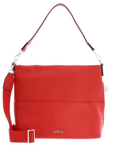 Sac city bag s.Oliver rouge grand format avec poches zippées