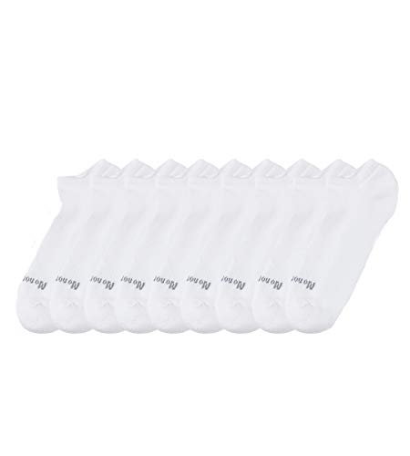 No Nonsense Women's Ahh Said The Foot Cushioned No Show Liner Sock, White - 9 Pair Pack, 43931