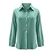 Womens Corduroy Fall Shirt Button Down Collar Plus Size Shacket Retro Long Sleeve Tunic Dressy 2025 Casual Work Jackets Solid Denim Blouse Tops
