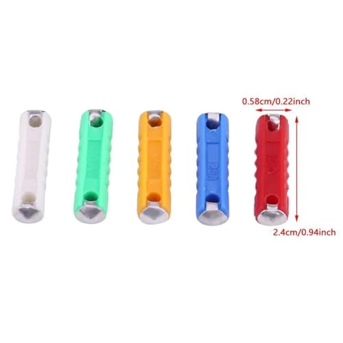 Fusibles tipo torpedo para coches clásicos en kit de 100 piezas variadas de 5A a 25A 4