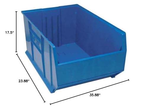QUANTUM STORAGE SYSTEMS QUS997BL HULK Heavy Duty Part Organizer Blue Bins 36" L x 24" W x 18" H image 5
