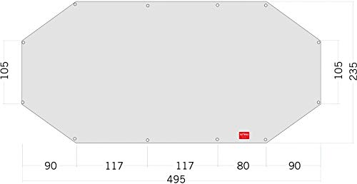 Tatonka Zeltunterlage Floor Sheet PE Alaska 4 - Robuster und wasserdichter Zeltboden für Tatonka Alaska 4 Zelt - Mit Ösen (495 x 105/235 cm)