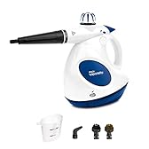 Polti Vaporetto First Pistola a Vapore con Caldaia e Tappo di Sicurezza, 3 bar, 5 Accessori, Colore Bianco e Blu
