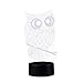 Produktbild WWricotta LED 3D Illuminated Lamp Optical Illusion Desk Night Light with 7 Color Changing(Schwarz,L)