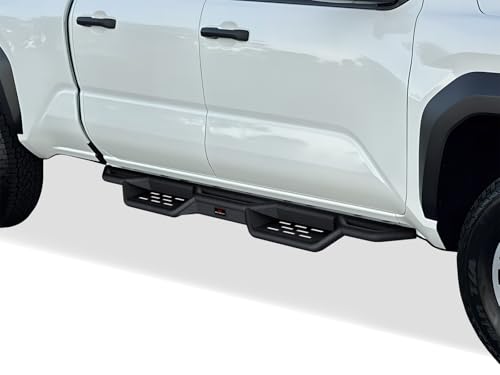 Barras laterales tubulares negras 6 pulg para Toyota Tacoma