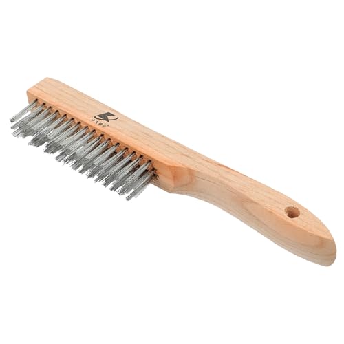 NOLITOY Efficient Wire Cleaning Brush Wooden Handle for Removing Rust and Stains