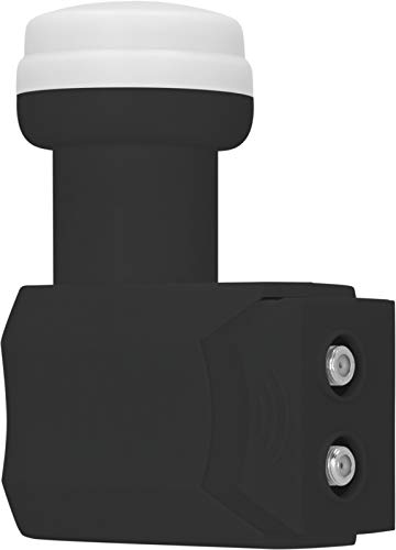 TechniSat Universal-Twin-LNB Black Edition (Wetterschutz, UHD, 4k, Full HD, 3D, Premium-Qualität, 40mm), schwarz