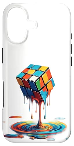 Melting Cube Speed Cubing Vintage Puzzle Youth & Math Lovers Case for iPhone 17