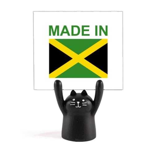 Porte-mémo motif chat noir Jamaica Country Love pour décorer avec amour