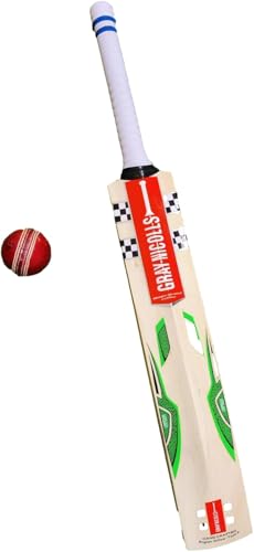 Image of SAG Sport English Willow Leather Cricket Bat Full Size | Crafted from Premium English Willow | Lightweight & Durable with Ergonomic Grip | Ideal for Adults, Power Hitting, Club Matches & Tournaments