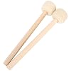 Dilwe Drum Mallet, 2 Stück Hochwertige Wollstockschlägel Hammer Holzgriff Präzisionsinstrument Zubehör