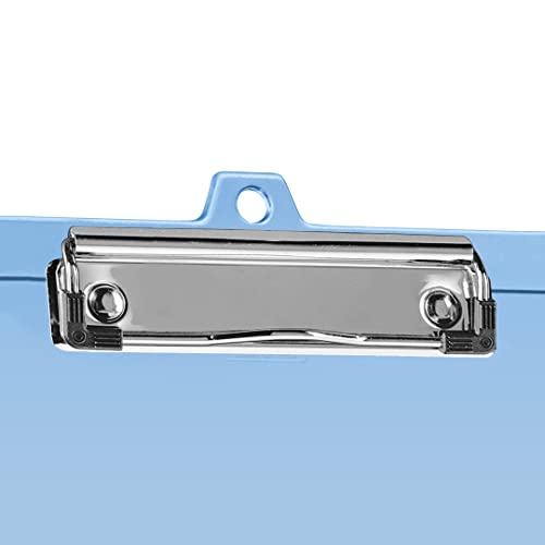 Prancheta Ofício Universal c/2 Réguas Laterais, Prendedor Metálico Wire Clip, Acrimet, (Cor Azul Cle