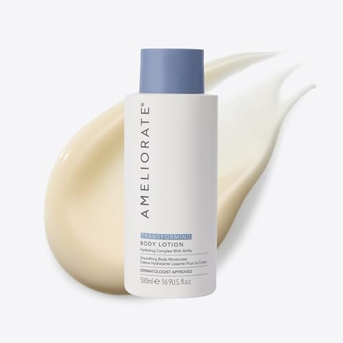 AMELIORATE Transforming Body Lotion 500ml for Keratosis Pilaris (KP) Rough Bumpy Skin & Ingrown Hairs | Exfoliating Moisturiser with Lactic Acid (AHA) | Dermatologist Approved & Pregnancy Safe