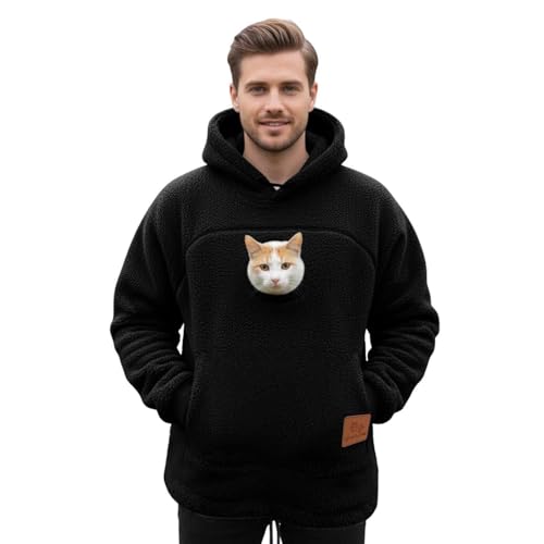 Guyuati Cat Pouch Hoodie with Kangaroo Pocket and Dog Pouch