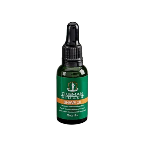 Clubman Pre Shave Oil – Pre Shave Oil for Men, Moisturizes Skin, Prevents Razor Burn, Nicks & Cuts, Shaving Oils for Men, 1 fl oz
