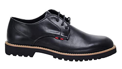 Zapatos de hombre casual elegantes Evoga zapatillas parisinas negro brillante 40 EU