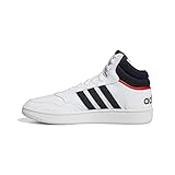 adidas Herren Hoops 3.0 Mid Sneakers, Ftwr White/Legend Ink/Vivid Red, 46 2/3 EU