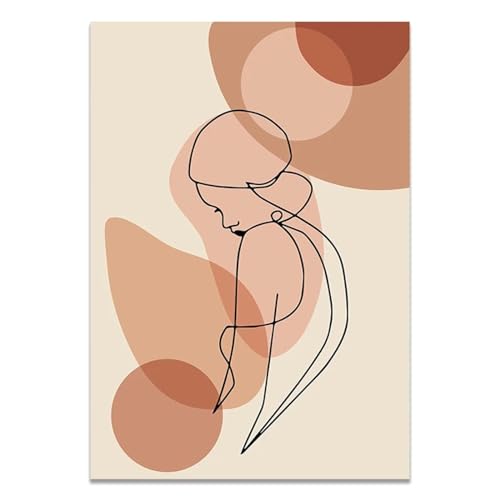 Affiches Boho visage de femme décoration murale triptyque 3 pièces - 3