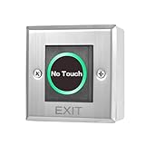 Infrared Sensor Exit Button IR Door Release Touch-Free Switch No Touch Exit Button with LED Light Indicator for Door Access Control (3.39'' x 3.39'' with Back Box)