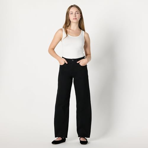 Amazon Essentials Women's High-Rise Barrel Leg Jeans, Black, 18 by Amazon Essentials - Used condition - Image 3