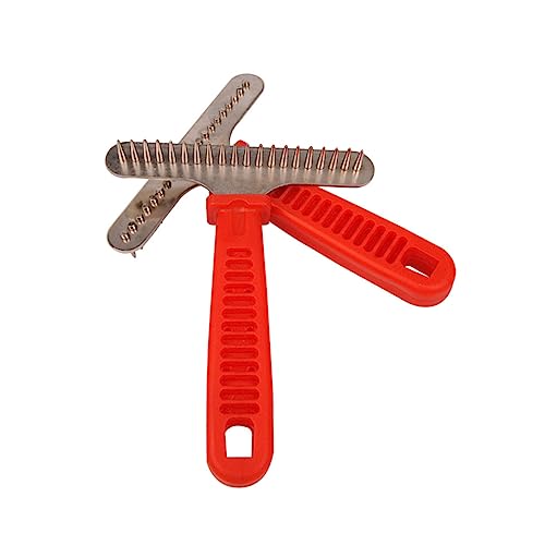 INOOMP Grooming Brush for Dogs Pet Comb Dematting Tool Ergonomic Grip Gentle Rake for Cat and Dog Hair Removal Random Style