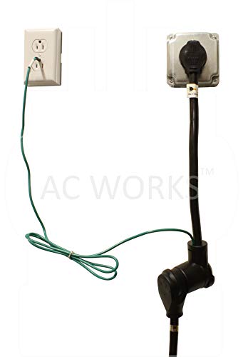 Ac Works 30 Amp 3-Prong Dryer Wall Outlet Adapter (To 4-Prong 30 Amp Dryer Plug) #TOP5