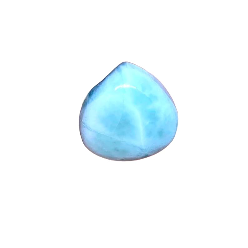 Larimar naturel cabochon cœur 18mm, une gemme d'amour pour vos créations
