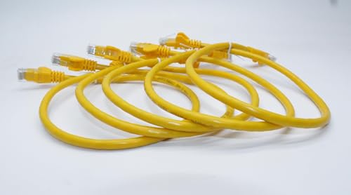 RGB Networks Ltd 5-Pack 0.5m RJ45 Cat 6 Ethernet Patch LAN Network Cable yellow - Image 3