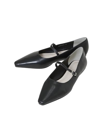 [ナノ・ユニバース] メリージェーン フラット パンプス レディース 37 010 ブラック 673-6133302