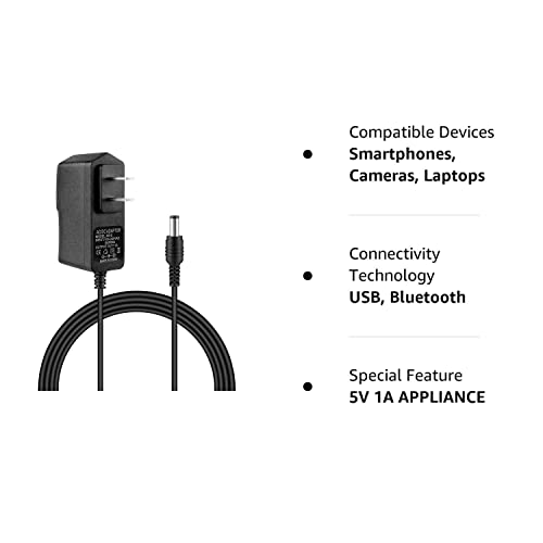 5V 1A Ac Adapter, Waysse 5V 1A Power Supply Dc Power Adapter,100V-240V Slim Design Ac Power Adapter Wall Charger For Android Tablets Webcam Routers Toys Recorder Speaker & More Dc 5V Devices #TOP7