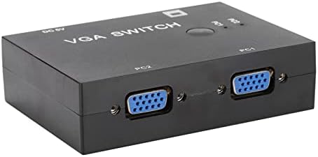 Caja de conmutación automática VGA de 2 puertos, accesorio de computadora con divisor VGA, 2 entradas, salida 2 puertos 2 en 1, accesorios de