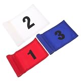 3 Stücke Nummerierte Golf Grünflagge mit Schlauch, Nylon, 4,7x7