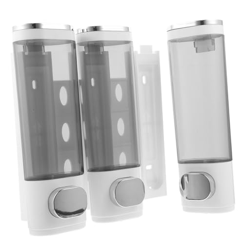 Cabilock Wall-Mounted Soap Dispenser Shampoo Soap Conditioner Dispenser for Shower No Leakage Material Easy to Install for Bathroom Kitchen Hotel Home Use