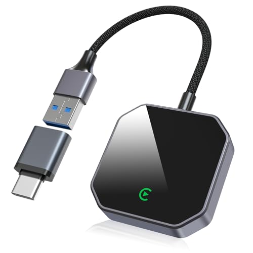 BLUMOST Wireless CarPlay Adapter for Apple iPhone [2025 Upgraded] - Convert Wired to Wireless CarPlay, Plug & Play, No Latency, Compatible with iOS 10+ & Cars with Built-in CarPlay