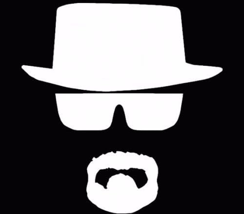 Miniatura 1 de Heisenberg Calcomanía de Vinilo Para ventanillas de coche Breaking Bad Walt Color Blanco Cook Color Blanco, Die Cut vinilo calcomanía para Windows,