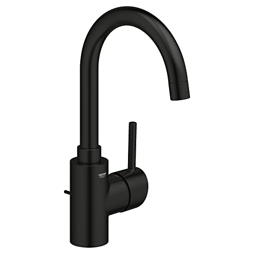 GROHE 321382431 Concetto Single-Handle Bathroom Faucet, 1.2 GPM, L-Size, Matte Black