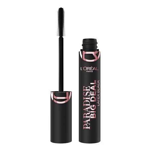 L’Oréal Paris - Mascara Paradise Big Deal Latex - Volume & Longueur Instantanés - Sans Paquets - Technologie Sérum Latex - S’Enlève à l’Eau - Teinte : Noir - 6ml