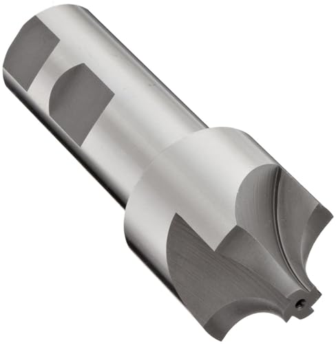 YG-1 E1237 High Speed Steel (HSS) Corner Rounding End Mill, Weldon Shank, Uncoated (Bright) Finish, Non-Center Cutting, 4 Flutes, 2.5" Overall Length, 0.4375" Cutting Diameter, 0.375" Shank Diameter