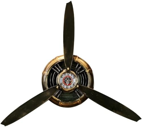 Airplane propeller wall clock, bronze vintage airplane propeller ...