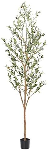 Bellacat Faux Olive Tree 7ft，Olive Trees Artificial Indoor with N...