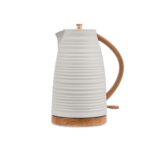 Morphy Richards Clay 1.7L Jug Kettle, 3kw Rapid Boil, Water Level Indicator, Dry Boil Protection, 360 Degree Base, Build-in Cord Storage, China Clay, 103102