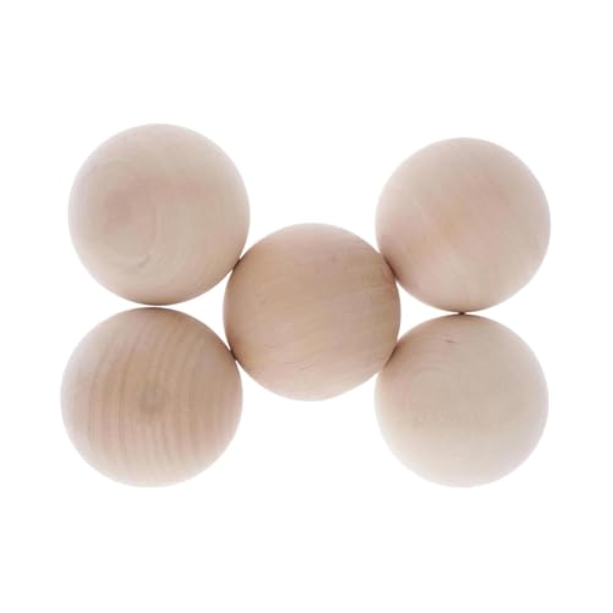 5 Pieces Unfinished Wooden Balls for Craft Making