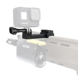 High Precision Aluminum Alloy Universal 2in1 Action Camera Rifle Gun Crossbow Picatinny Rail Mount Clamp Adapter for Airsoft Hunting Vlogging GoPro Hero 12 11 10 Sony Insta360 Akaso DJI