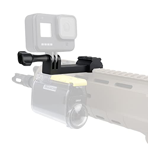 High Precision Aluminum Alloy Universal 2in1 Action Camera Rifle Gun Crossbow Picatinny Rail Mount Clamp Adapter for Airsoft Hunting Vlogging GoPro Hero 12 11 10 Sony Insta360 Akaso DJI