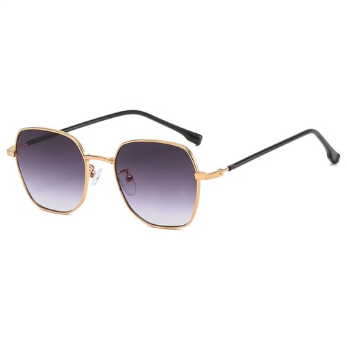 Lunettes de soleil à monture métallique et design chic pour femme élégante