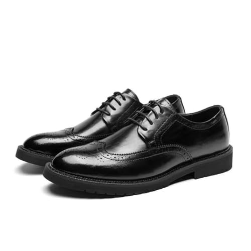 Men's Brogue Leather Dress Shoes Vintage Business Casual Oxford Formal Shoes for Weddings and Work Comfortable Slip On Stylish Shoes for Men3