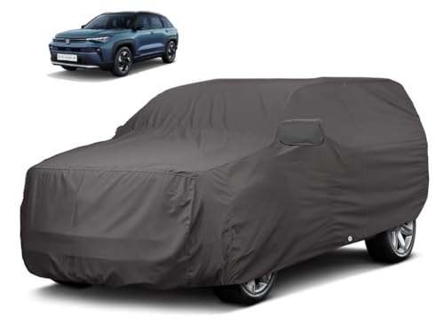 Image of Auto Hub Car Cover Compatible with Maruti Victoris with Mirror Pocket, Water Resistant, Triple Stitched, Victoris Car Cover- Grey