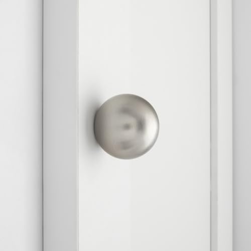 Haidms 10 Pack Brushed Nickel Cabinet Knobs Ball Kitchen Dresser